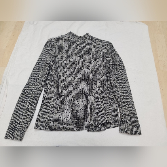 Nic & Zoe Black and White Open Front Cardigan, Blazer Jacket, Petite Medium - Picture 2 of 7